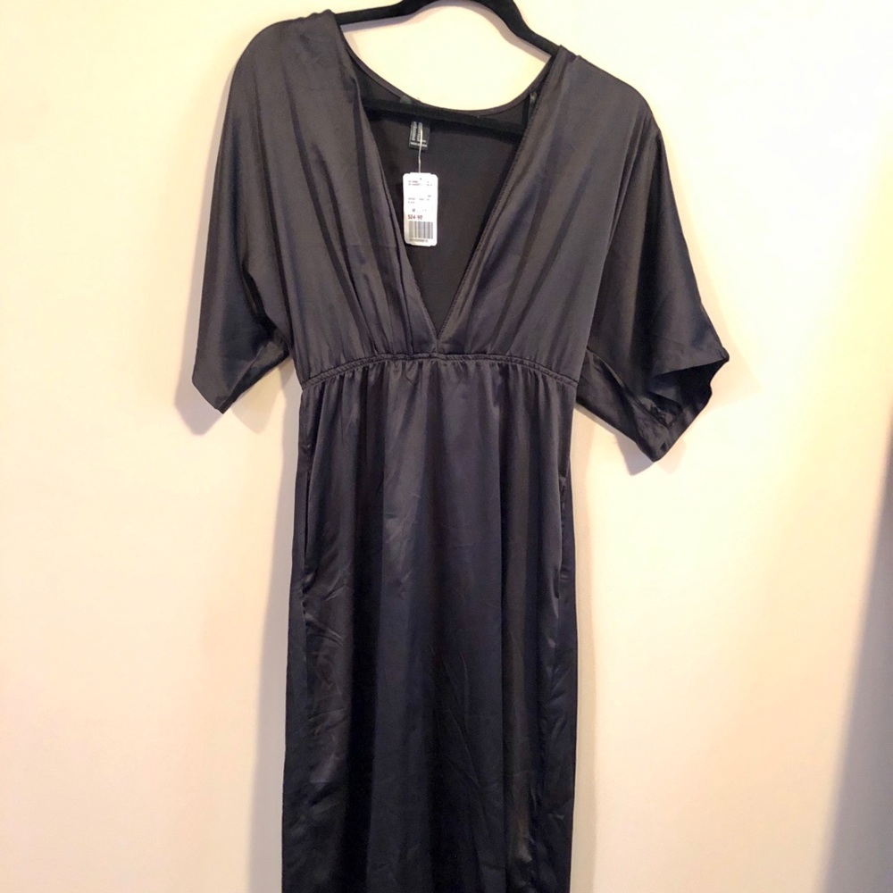 NWT Black Silk Forever 21 Dress